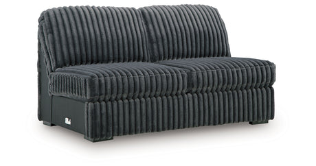 Midnight-Madness Gunmetal 3-Piece Sectional with Chaise from Ashley - Luna Furniture