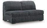 Midnight-Madness Gunmetal 3-Piece Sectional with Chaise from Ashley Furniture - Luna Furniture