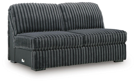 Midnight-Madness Gunmetal 3-Piece Sectional with Chaise from Ashley - Luna Furniture
