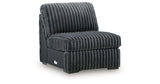 Midnight-Madness Gunmetal Armless Chair from Ashley - Luna Furniture