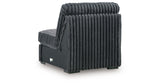Midnight-Madness Gunmetal Armless Chair from Ashley - Luna Furniture