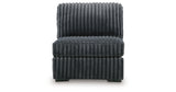 Midnight-Madness Gunmetal Armless Chair from Ashley - Luna Furniture