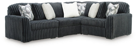 Midnight-Madness Gunmetal 4-Piece Sectional from Ashley Furniture - Luna Furniture