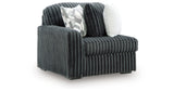 Midnight-Madness Gunmetal Left-Arm Facing Corner Chair from Ashley - Luna Furniture