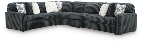 Midnight-Madness Gunmetal 4-Piece Sectional from Ashley Furniture - Luna Furniture