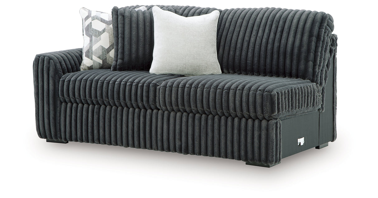 Midnight-Madness Gunmetal 3-Piece Sectional with Chaise from Ashley Furniture - Luna Furniture