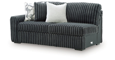 Midnight-Madness Gunmetal 3-Piece Sectional with Chaise from Ashley - Luna Furniture