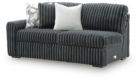 Midnight-Madness Gunmetal 3-Piece Sectional with Chaise from Ashley - Luna Furniture