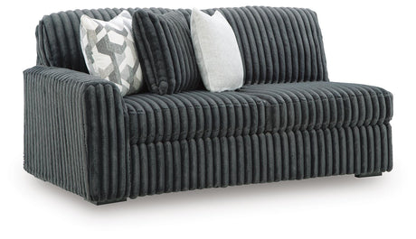 Midnight-Madness Gunmetal 3-Piece Sectional with Chaise from Ashley - Luna Furniture