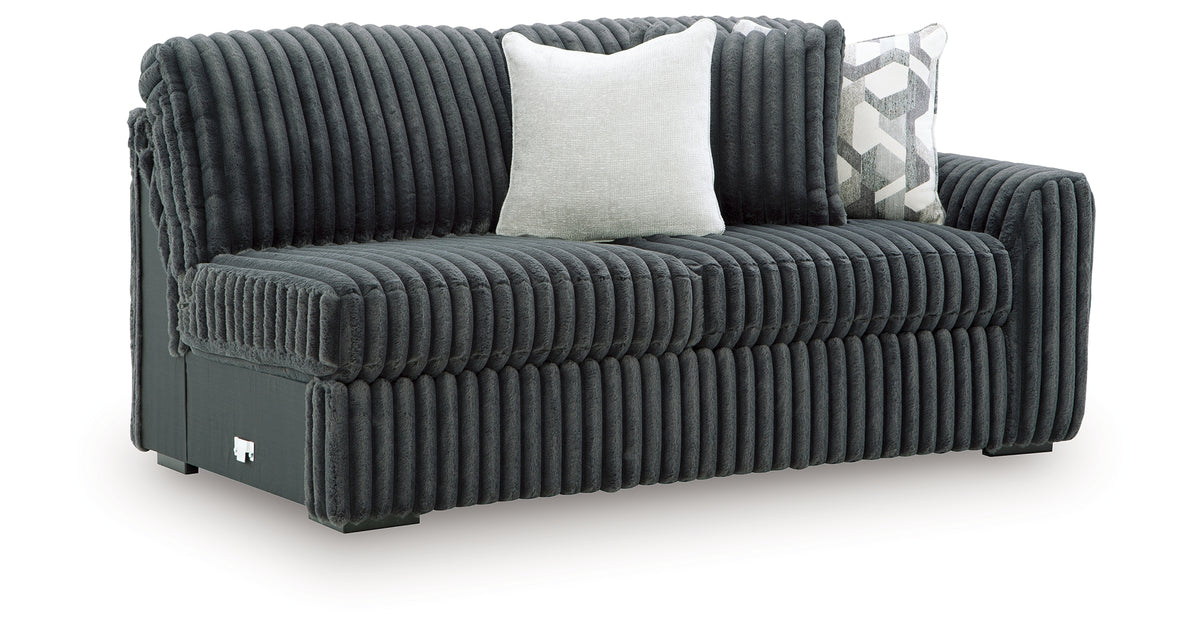 Midnight-Madness Gunmetal Right-Arm Facing Sofa from Ashley - Luna Furniture