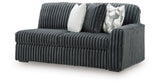 Midnight-Madness Gunmetal Right-Arm Facing Sofa from Ashley - Luna Furniture