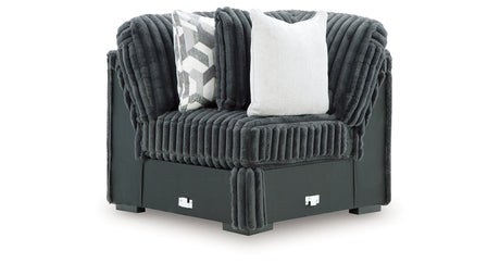 Midnight-Madness Gunmetal Wedge from Ashley Furniture - Luna Furniture
