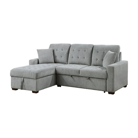 Waitsfield Sand 2-Piece Sectional with Left Chaise, Pull-out Bed and Hidden Storage from Homelegance - Luna Furniture