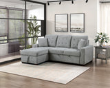 Waitsfield Sand 2-Piece Sectional with Left Chaise, Pull-out Bed and Hidden Storage from Homelegance - Luna Furniture