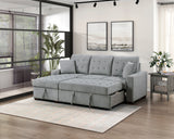 Waitsfield Sand 2-Piece Sectional with Left Chaise, Pull-out Bed and Hidden Storage from Homelegance - Luna Furniture