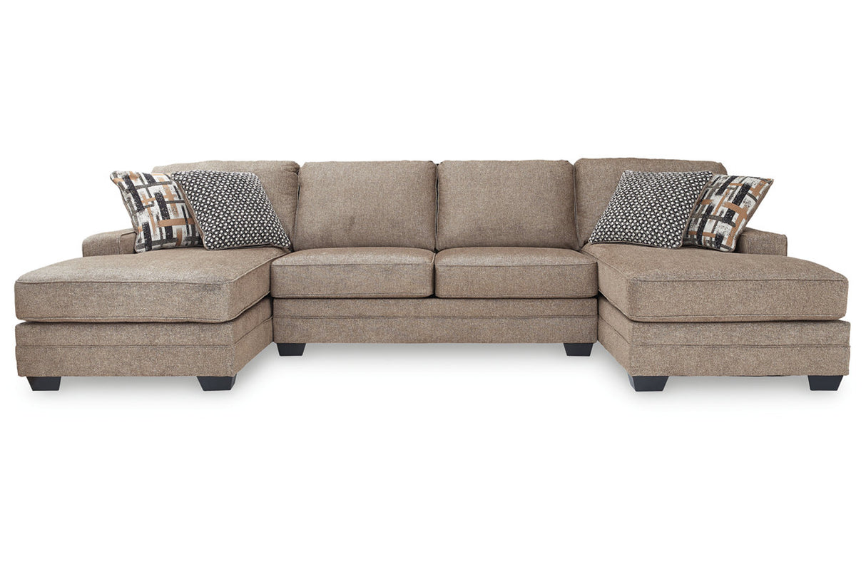 Cannonbrook Nutmeg 3-Piece Double Chaise Sectional from Ashley - Luna Furniture