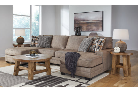 Cannonbrook Nutmeg 3-Piece Double Chaise Sectional from Ashley - Luna Furniture