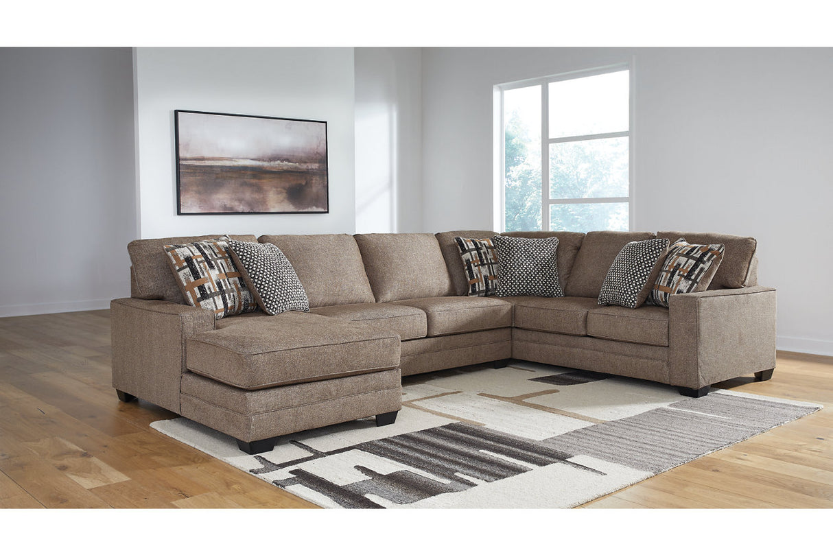 Cannonbrook Nutmeg 3-Piece LAF Chaise Sectional from Ashley - Luna Furniture