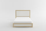 Sterling Natural/White LED Queen Bed from Homelegance - Luna Furniture