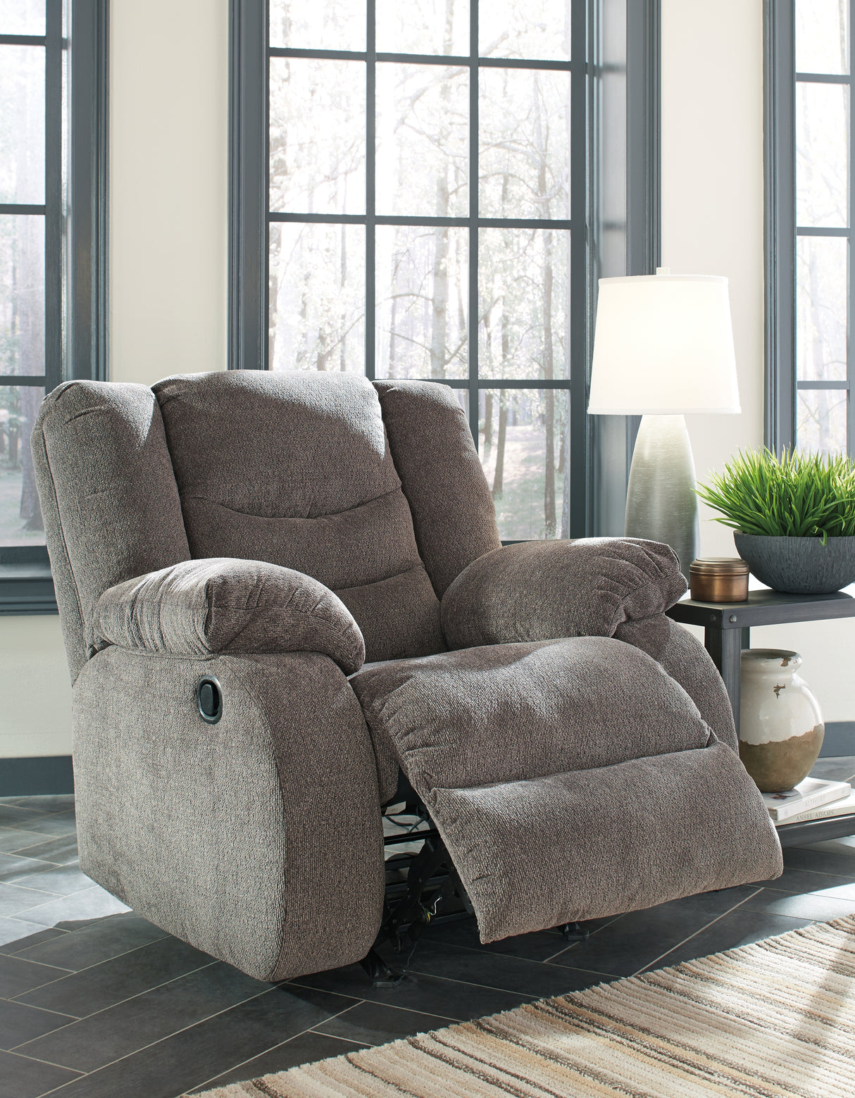 Tulen Gray Recliner from Ashley - Luna Furniture