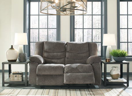 Tulen Gray Reclining Loveseat from Ashley - Luna Furniture