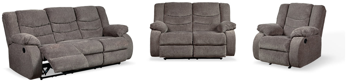 Tulen Gray Reclining Living Room Set from Ashley Furniture - Luna Furniture