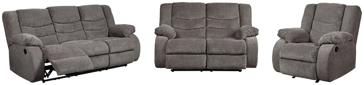 Tulen Gray Reclining Living Room Set from Ashley Furniture - Luna Furniture