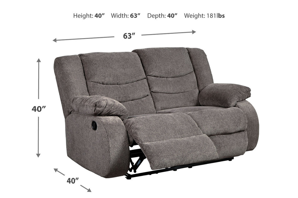 Tulen Gray Reclining Loveseat and Recliner from Ashley - Luna Furniture
