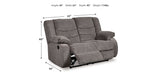 Tulen Gray Reclining Loveseat and Recliner from Ashley Furniture - Luna Furniture