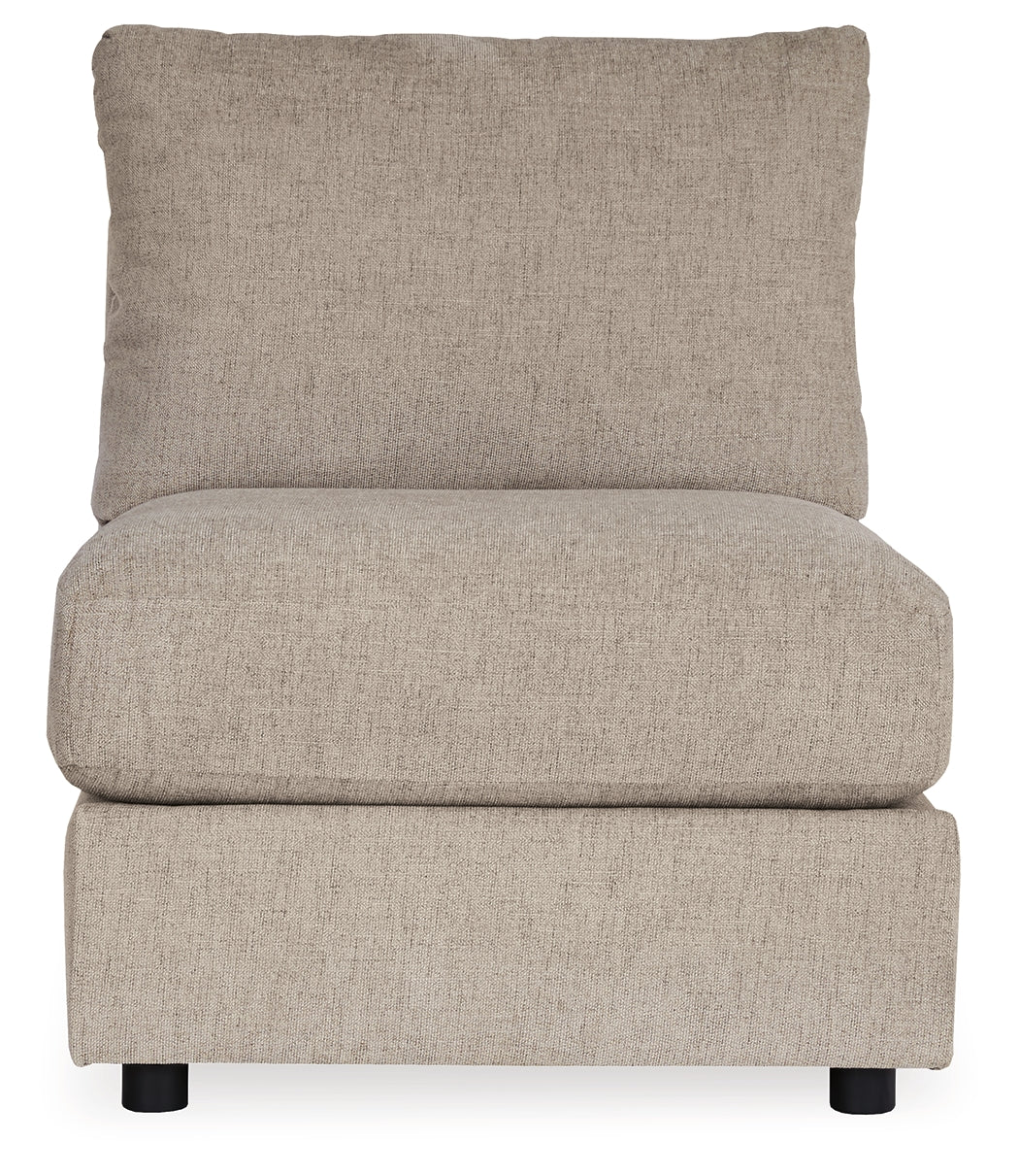 Kellway Bisque Armless Chair from Ashley - Luna Furniture