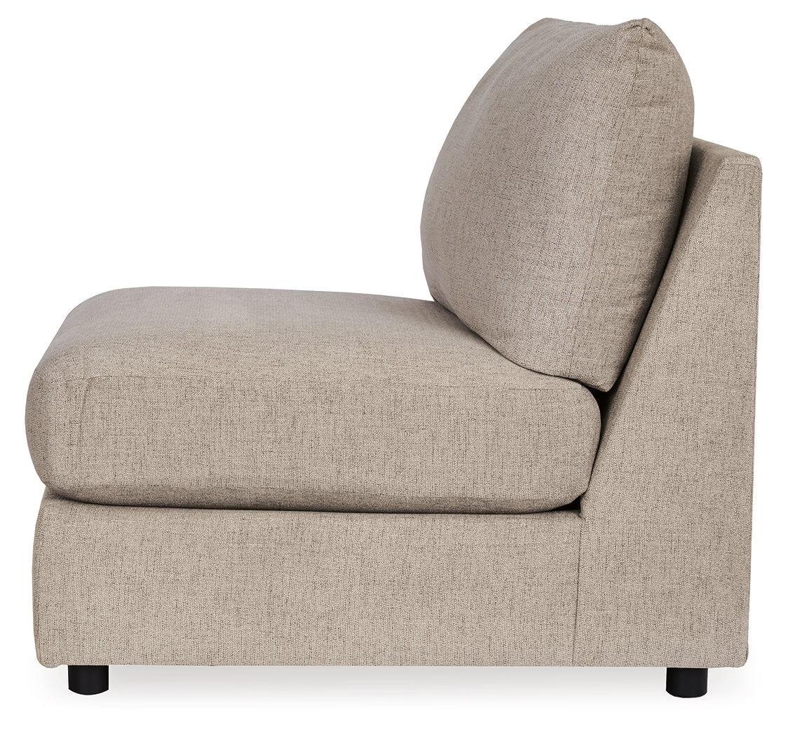 Kellway Bisque Armless Chair from Ashley - Luna Furniture