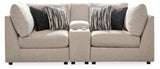 Kellway Bisque 3-Piece Sectional from Ashley - Luna Furniture