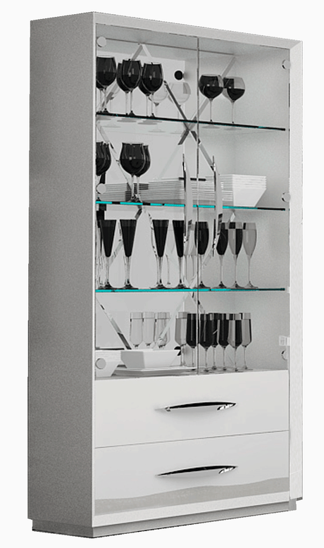 Carmen White Curio 2-Door from ESF Furniture - Luna Furniture