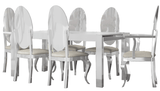 Carmen White Dining Table and 4 Chairs from ESF Furniture - Luna Furniture