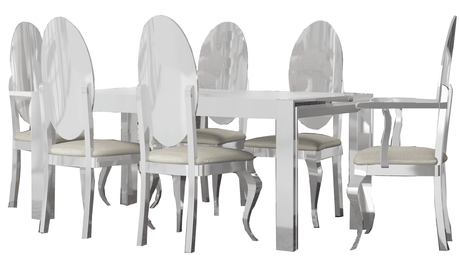 Carmen White Extendable Dining Table from ESF Furniture - Luna Furniture