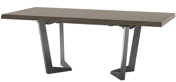 Elite Brown Silver Birch Extendable Dining Table
