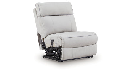 Social Pointe Pearl/Ash Power Armless Recliner from Ashley - Luna Furniture