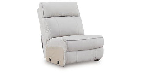 Social Pointe Pearl/Ash Armless Chair from Ashley Furniture - Luna Furniture