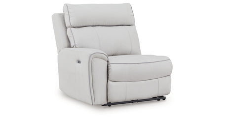 Social Pointe Pearl/Ash Left-Arm Facing Power Recliner from Ashley Furniture - Luna Furniture