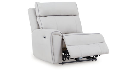 Social Pointe Pearl/Ash Left-Arm Facing Power Recliner from Ashley Furniture - Luna Furniture