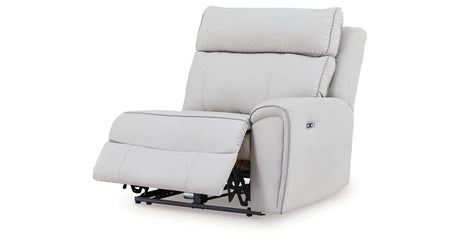 Social Pointe Pearl/Ash 5-Piece Power Reclining Sectional from Ashley Furniture - Luna Furniture