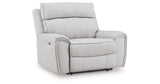 Social Pointe Pearl/Ash Power Recliner from Ashley Furniture - Luna Furniture
