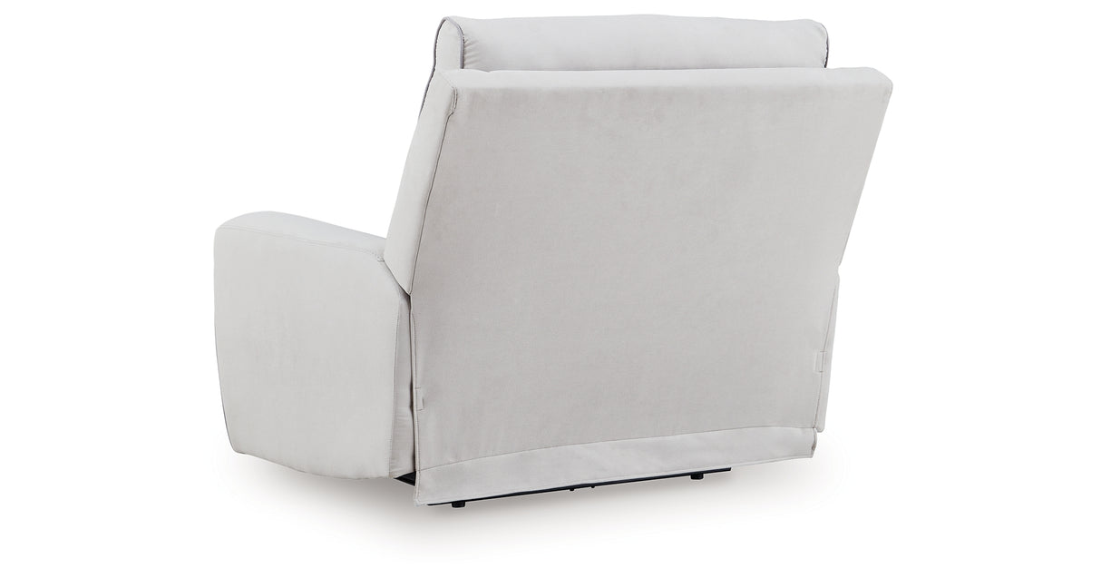 Social Pointe Pearl/Ash Power Recliner from Ashley Furniture - Luna Furniture