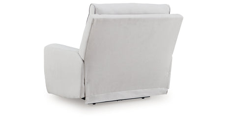 Social Pointe Pearl/Ash Power Recliner from Ashley Furniture - Luna Furniture