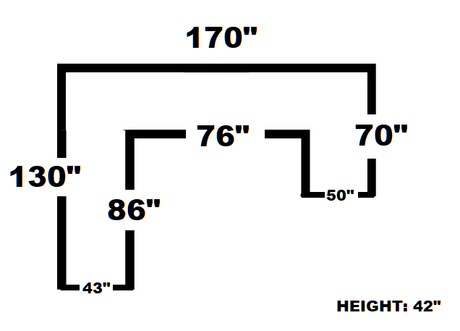 Carnia Corduroy 4-Piece Oversized RAF Chaise Sectional from Happy Homes - Luna Furniture