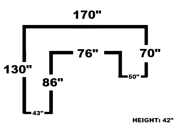 Carnia Charcoal Corduroy 4-Piece Oversized Sectional from Happy Homes - Luna Furniture