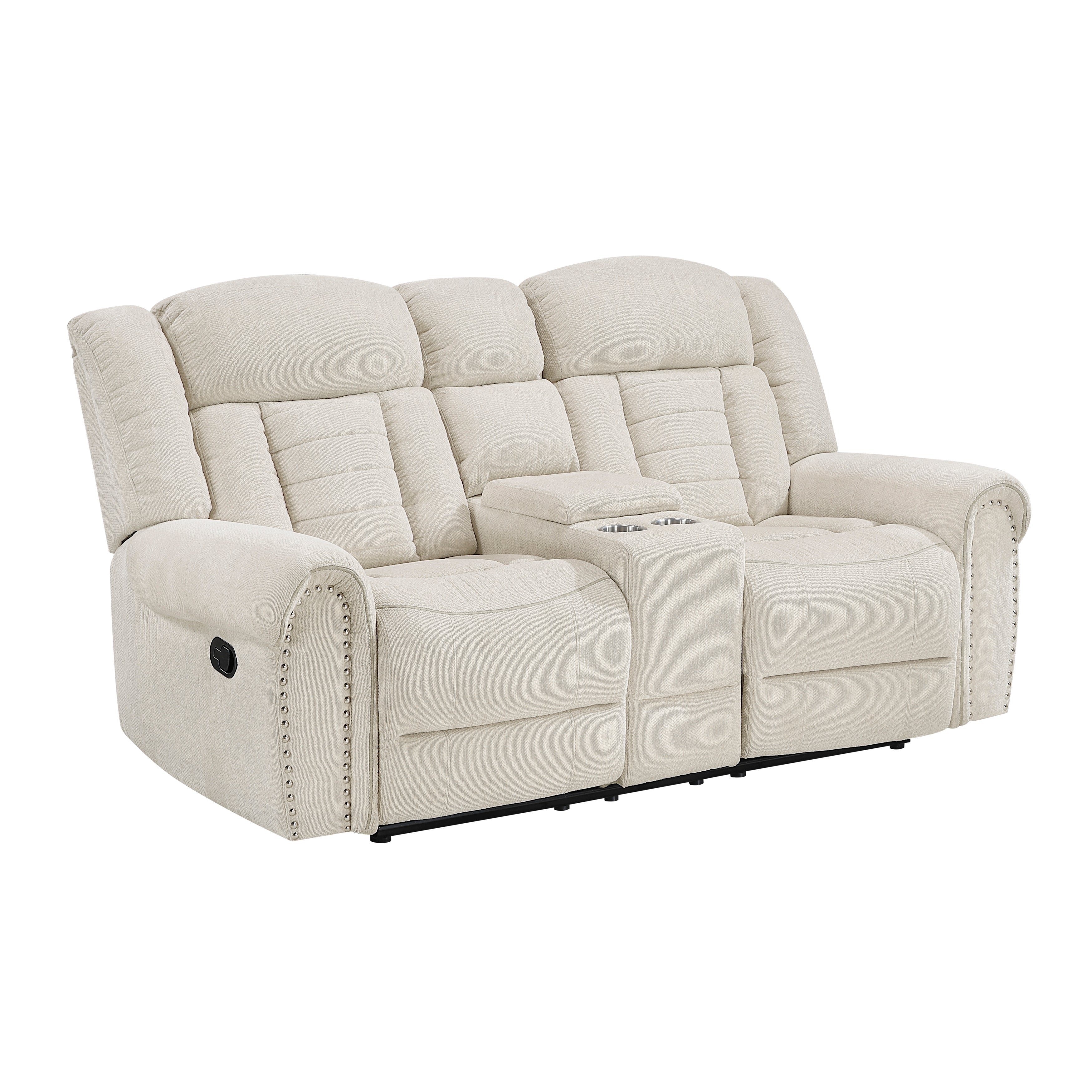 Luna❤︎Rich Nutmeg Beige Double Reclining Living Room Set – Luna Furniture