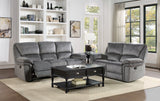Muirfield Gray 2-Piece Double Reclining Set from Homelegance - Luna Furniture