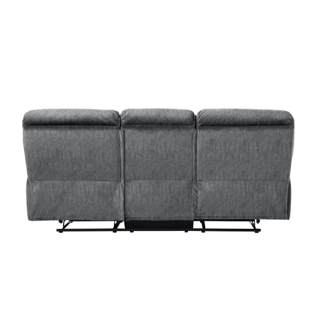 Muirfield Gray Double Reclining Loveseat from Homelegance - Luna Furniture