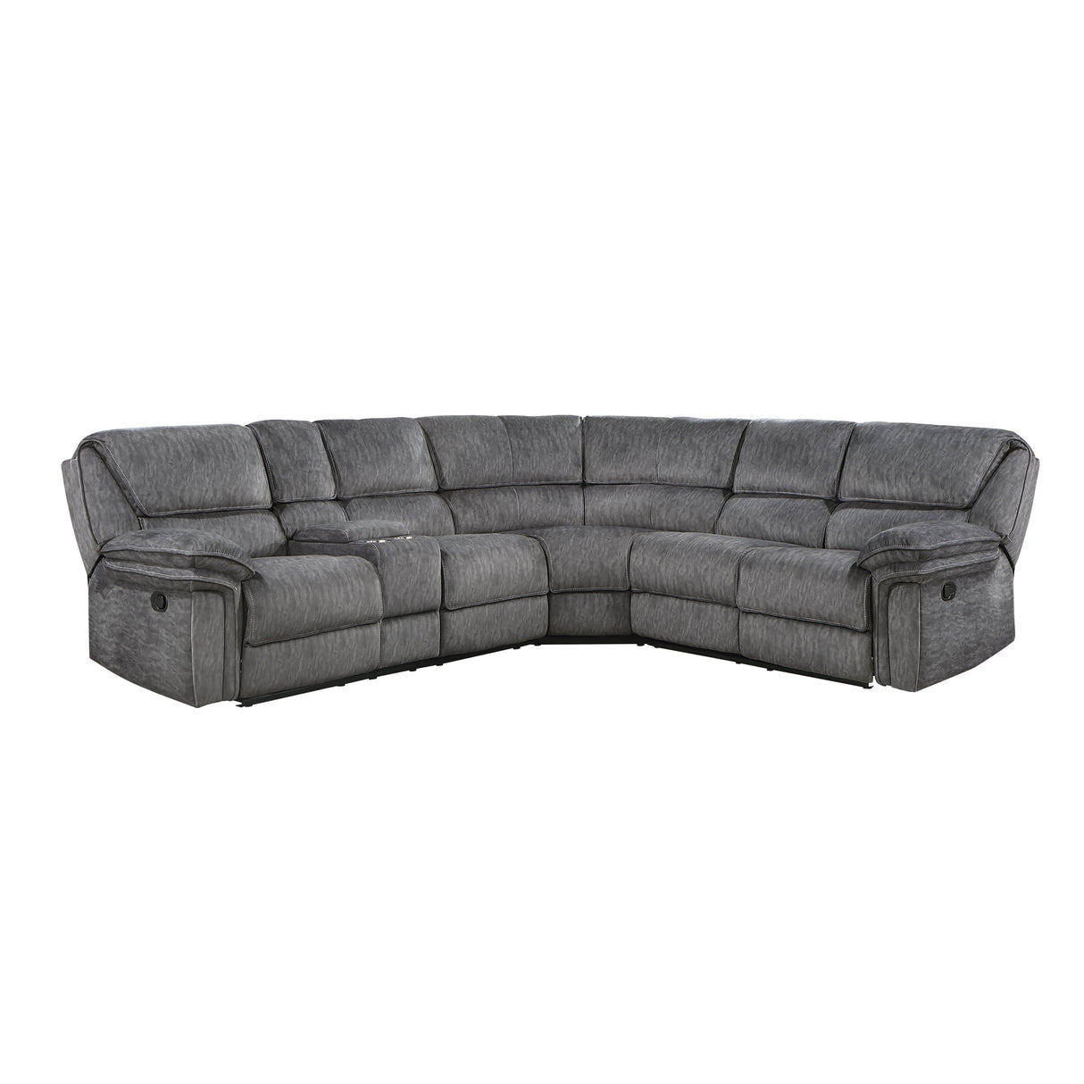 Muirfield Gray Double Reclining Sofa from Homelegance - Luna Furniture